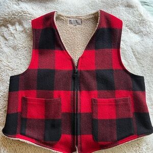 Bemidji woolen mills plaid wool vest XXL